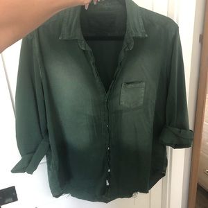Frank & Eileen famous denim green button up medium